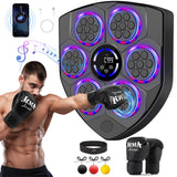 Smart Music Boxing Machine for Adults and Kids, Bluetooth Boxing Equipment with Boxing Gloves, Wall Mounted Electronic Punching Machine for Home Gym Workout Indoor