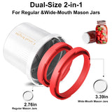 Electric Mason Jar Vacuum Sealer Kit for Wide & Regular Mouth Jars, Automatic Jar Sealer for Canning and Food Storage, Includes Lids & Vcuum Bags