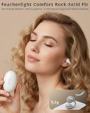 Essonio Open Ear Earbuds, Bluetooth Clip-On Headphones with AI ENC Clear Calls All-Day Comfort, Secure Stable Fit Wireless Earbuds, Situational Awareness for Running, Small Ears, Work, Pocket-Sized