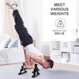 Wood push up bars Parallettes bars Anti-slip Handstand Bars for Calisthenics, Fitness, Floor workouts Solid Wood with Sturdy Metal Bracket, Support 500 lbs airogym