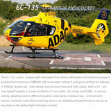 MechPuConToy GPS RC Helicopter Model, FLYWING EC135 470-Class 2.4G 6CH 4 Detachable Propellers RC Simulation Helicopter Model with H1 Flight Controller and Return-to-Home (PNP Version)