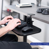 VIVO Black Clamp-on 23 x 10 in Rotating Keyboard Tray, MOUNT-KB04CB