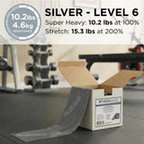 THERABAND Resistance Band Silver, Super Heavy, 25-Yd Roll, Latex-Free Elastic Exercise Band for Physical Therapy, Yoga, Pilates, Stretching, Home Workouts, Cut-to-Length, Color-Coded Resistance Levels