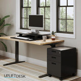 UPLIFT DESK 3-Drawer Mobile File Cabinet - Steel Rolling Filing Cabinet