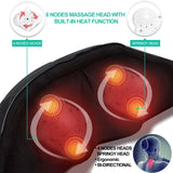 Neck Back Massager with Heat, Electric Shiatsu Back Massage Device, Portable Deep Tissue 3D Kneading Pillow Medcursor