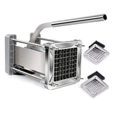 French Fry Cutter, Sopito Professional Potato Cutter Stainless Steel with 1/2-Inch and 3/8-Inch Blade Great for Potatoes Carrots Cucumbers