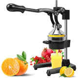 Hand Press Juicer Machine, Commercial Heavy Duty Cast Iron manual Press, for Orange Juice Lime Lemon Pomegranate, Easy to Use & Clean