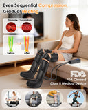 DEJUNPIOOL Leg Massager with Heat and Compression - Foot Calf Thigh Massage for Circulation and Pain Relief, Professional Compression Boots with 6 Modes, 9 Intensity, 4 Heat, Gifts for Mom Dad