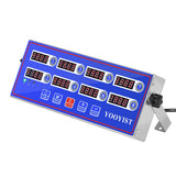 YOOYIST Kitchen Timers for Cooking – 8 Channel Commercial Kitchen Timer Restaurant Kitchen Supplies – Stainless Steel LED Technology Kitchen Timer Digital – Reminder Function, Loud Alarm, Blue