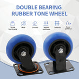 Heavy Duty Platform Truck, Push Cart Furniture Dolly with 1100Lbs Capacity and 5'' TPR 360 Degree Swivel Wheels for Loading and Storage 36x24Inch Lomive