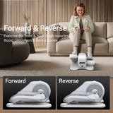 Under Desk Elliptical Machine, Ellipse Leg Exerciser for Seniors, Quiet & Portable Electric Seated Eclipse Exercise Training Machine with Remote, 12 Level Speeds & Mute Function, Manual & Auto Mode UMAY