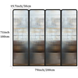 6ft Tall Modern Metal Folding Room Divider - 4 Panel Privacy Screen for Home, Office & Studio - Stylish Space Separator & Decorative Partition Solution