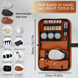 Golf Accessories Kit with High-Grade Handbag, Golf Balls, Rangefinder, Brush, Golf Tees, Multifunctional Divot Knife + More