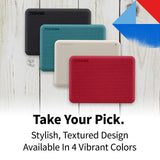 Advance 2TB Portable External Hard Drive USB 3.0, Red - HDTCA20XR3AA TOSHIBA