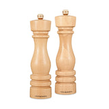 Cole & Mason London Refillable Spice Mill - Kitchen and Home Accessory - Salt and Pepper Grinder Set - Salt Mill with Ceramic Mechanism - Pepper with Carbon Steel - 8", Natural Beech
