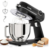 Camic 8.45 QT All Metal Stand Mixer,10 Speed Large Capacity Kitchen Mixer with Digital Timer & Tilt-Head, Electric Mixer with Whisk Dough Hook Mixing Beater (BLack)
