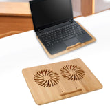 Moyeetings Laptop Cooling Pad Ergonomic Laptop Stand Holder with 2 Silent Fans Portable USB Notebook for Gaming Office Work Suitable for Home Dorm Outdo, for 17 inches