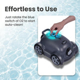 Hinice Cordless Robotic Pool Cleaner,Automatic Pool Vacuum Robot for In-Ground/Above Ground Pools,150 Min Runtime, IPX8 Waterproof, 2200 Sq Ft Coverage (Dark Grey)