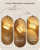 EDISHINE Dimmable Mid Century Modern Floor Lamp with Remote, Tall Arc Standing Lamps with Adjustable Drum Shade, Standing Corner Light for Living Room, Bedroom, Dining Room, Bronze