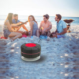 Portable Shower Speaker, IPX7 Waterproof Wireless Outdoor Speaker with HD Sound, 2 Suction Cups, Built-in Mic, Hands-Free Speakerphone for Bathroom, Pool, Beach, Hiking, Bicycle(Red)