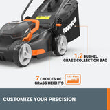 WORX 40V 17" Cordless Lawn Mower for Small Yards, 2-in-1 Electric Mower Cuts Quiet, Compact & Lightweight Push Lawn Mower