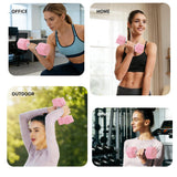 Adjustable Dumbbell Set of 2 Total 20 Lbs 4-in-1 Each 4lb 6lb 8lb 10lb 1s-Adjust Dual-Stable Free Weights for Women Men Home Gym Outdoor Workouts (Pink [20LBS Total])