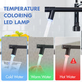 AIMADI Kitchen Faucet,Black Kitchen Faucet,Commercial Faucet with Sprayer Single Handle Single Hole Spring Kitchen Sink Faucet,Matte Black
