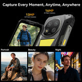 Blackview Rock 2 Pro 5G Rugged Phone Android 16, 15000mAh/33W Dual 400LM Camping Light, 32GB+256GB/2TB Rugged Smartphone Unlocked Gemini AI, 16MP+13MP 6.78" 2.4K 120Hz Glove Mode/NFC
