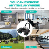 2025 New Automatic Rebound Ab Roller Wheel with Elbow Support & 4-Wheel Design - Core Exercise Equipment for Home Gym, Abdominal Workout Machine for Men/Women, Belly Fat Burner,Portable Fitness Roller Wheel (Blue)