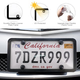 Transparent License Plate Cover and Frames, 2Pack Grey Clear Front and Rear License Plate Holder with Screws & Caps, Unbreakable Car Licence Plate Frame, Universal Fit for Most US Plates