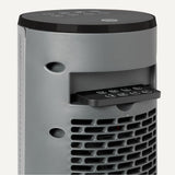 Amazon Basics Space Heater for Indoor Use with PTC Ceramic Technology, 1500W, Remote Control, 70° Oscillation, Digital Controls, 16-inch, Grey