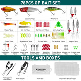 85Pcs Fishing Tool Kit, Fishing Backpack with Rod Holders and Fishing Gear Kits, Fishing Pliers Kit Fishing Bait Lure Kit for Fishermen Gift |  Green THKFISH