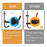 ASMSW Kayak Storage Rack Kayak Wall Hanger Canoe Wall Mount Hooks for Kayak Sup Canoe Paddle Boards Heavy Duty Steel Storage Hooks 80LBS Capacity ASMSW
