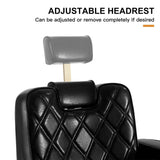 Artist hand All Purpose Barber Chair Wide Backrest Reclining Salon Chair for Hair Stylist Tattoo Chair Makeup Chair for Salon Equipment (Gold)