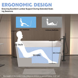 LOHCHE 48"×28"Acrylic Material Freestanding Bathtubs,The Bathtub Is Equipped with Comfortable Built-In Seats,Environmentally Friendly,Durable,Sturdy and Easy to Clean