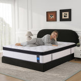Marine Moon 12 Inch King Mattress in a Box, Medium Firm Breathable Memory Foam with Individually Pocketed Coils for Motion Isolation&Back Pain Relief,CertiPUR-US & Oeko-TEX Certified