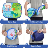 6-in-1 Dinosaur Bean Bag Toss Game - Outdoor Toys for Toddler 1-3, ABC Alphabet & Math Learning Active Play Toy - Indoor Backyard Party Game Beach Games
