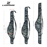 LEOFISHING Portable Folding Fishing Pole Bag 3.94ft/4.59ft/5.25ft Fishing Rod and Reel Protective Case Fishing Tackle Storage Bags Carry Organizer Outdoor for Fishing 3 Size (Small(120cm/3.94ft))
