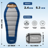 MHTD All Season Sleeping Bag for Adults 0 Degree,Cotton Canvas with YKK Zipper Compact Backpacking Mummy Camping Sleeping Bag
