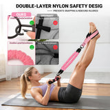 Pedal Resistance Bands with Handles, Adjustable Resistance Bands, Max 90Lbs