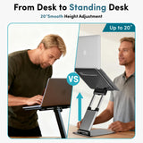 Ergonomic Adjustable Laptop Stand for Desk - Height Up to 20" Portable Computer Laptop Riser Holder