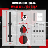 Speed Bag Boxing Punching Bag, Wall Mount Height Adjustable & Fold Speed Bags for Boxing, Wall Bracket Boxing Reflex Ball, Boxing Bag as Adults Teens and Kids, Fits Home Gym Workout BaiYuan