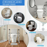 Toilet Safety Rails, Adjustable Toilet Safety Frame & Rails, Toilet Safety Rail for Elderly Adults