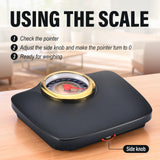 EILISON Mechanical Bathroom Scale for Home Use, Easy Read Analog Weight Scale with Large Dial Display in lb/kg, 400lb Capacity, Non-Slip Surface