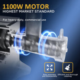 #32 Commercial Meat Grinder, Electric Heavy Duty Meat Grinder Machine Stainless Steel, 1.5 HP 1100W Sausage Stuffer with 4.5mm/10mm Grinding Plates