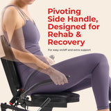 Sunny Health & Fitness Smart Recumbent Bike w/Workout Bands, 300LB Capacity Compact Equipment for Indoor Full-Body Exercise, Adjustable Cushion Seat