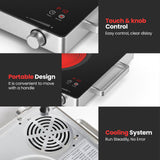 Hot Plate Electric Single Burner 1800W Portable Burner for Cooking with Adjustable Temperature & Stay Cool Handles PAYISHO