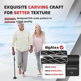 BigAlex Folding Walking Cane with Two Led Lights for Elderly Solid Base Adjustable Walking Stick with Carrying Bag for Men Women