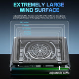 D16 15.6"-19" Gaming Laptop Cooling Pad, USB-A, RGB, Black - 4 Packs