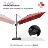 PURPLE LEAF Patio Outdoor Umbrella 9' x 9' Square All-Weather Terra